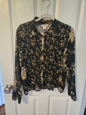 Allison Taylor 90's Floral Silk Blouse